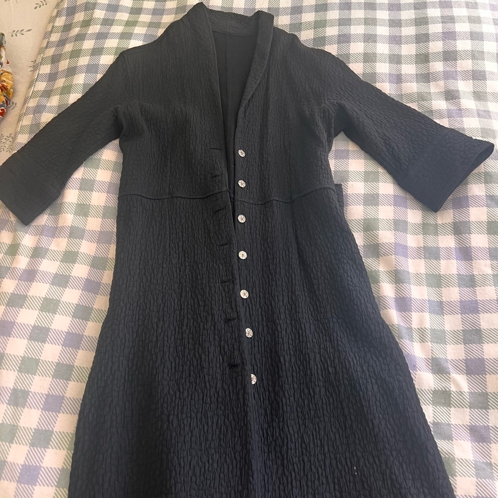 Jill McGowen Black Button-Up Coat